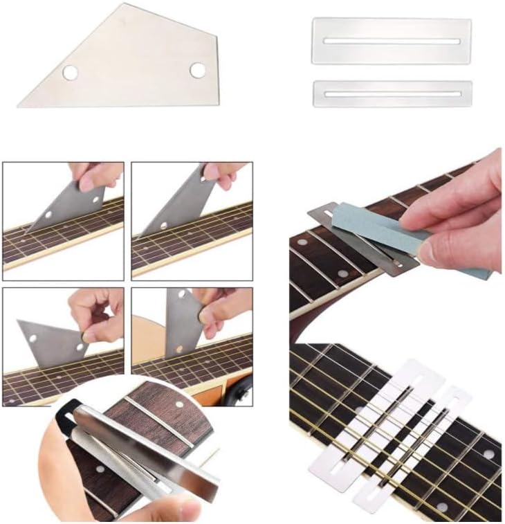 25Pcs Guitar Setup Kits Guitar Repairing Maintenance Tool with String Action Ruler Gauge Measuring Tool Wrench Enduring Repairing Maintenance