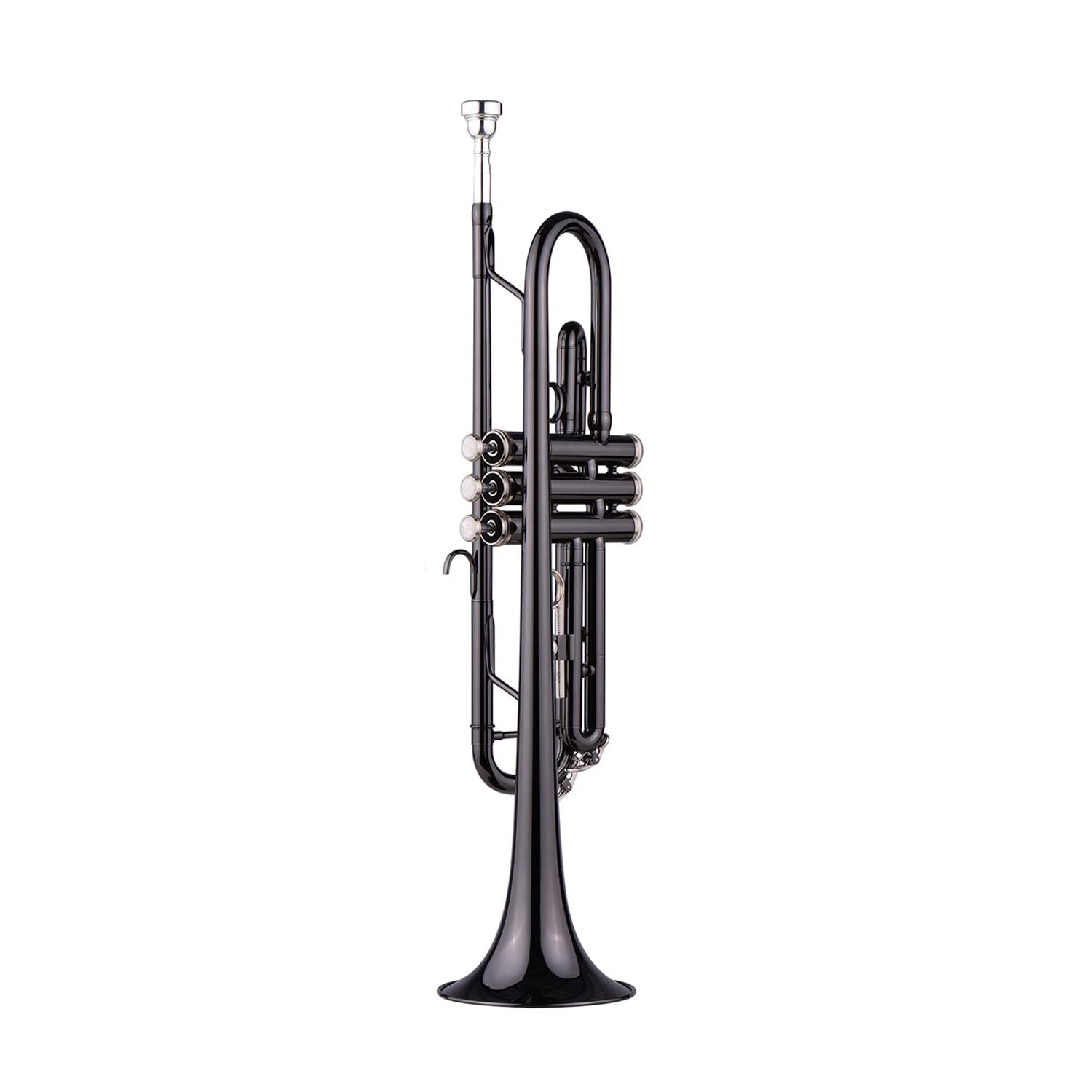 LeSage Bb Standard Trumpet Set for Beginner, Brass Student Trumpet with Carrying Case, Care Kit, Valve Oil, Cloth, 7C Mouthpiece & Gloves Silver