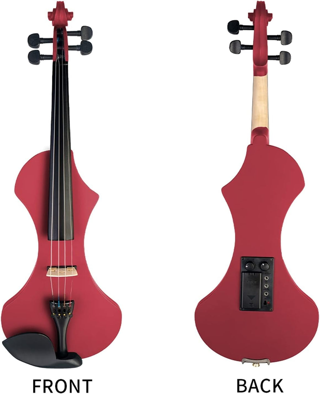 Cello Kit Electric Violin 4/4 Full Size Solid Wood Silent Violin Set W/Carrying Case+Audio Cable+Extra Strings+Tuner+Bridge+Rosin Violin