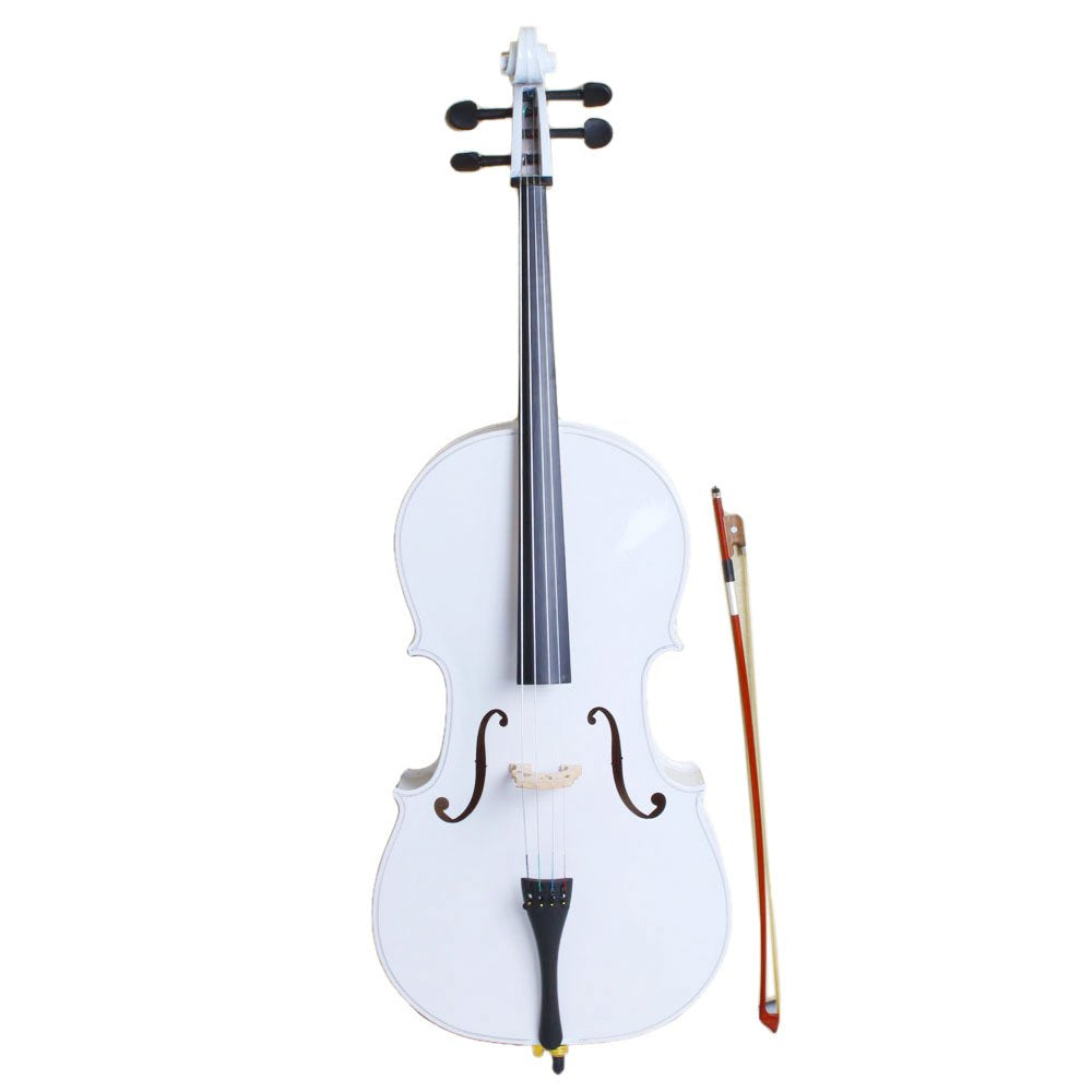 Vasitelan Full-Size Cello, Beginner Cello 4/4, Acoustic Cello Kit with Portable Bag, Bow, Bridge, Rosin, String Musical Instruments (Black)