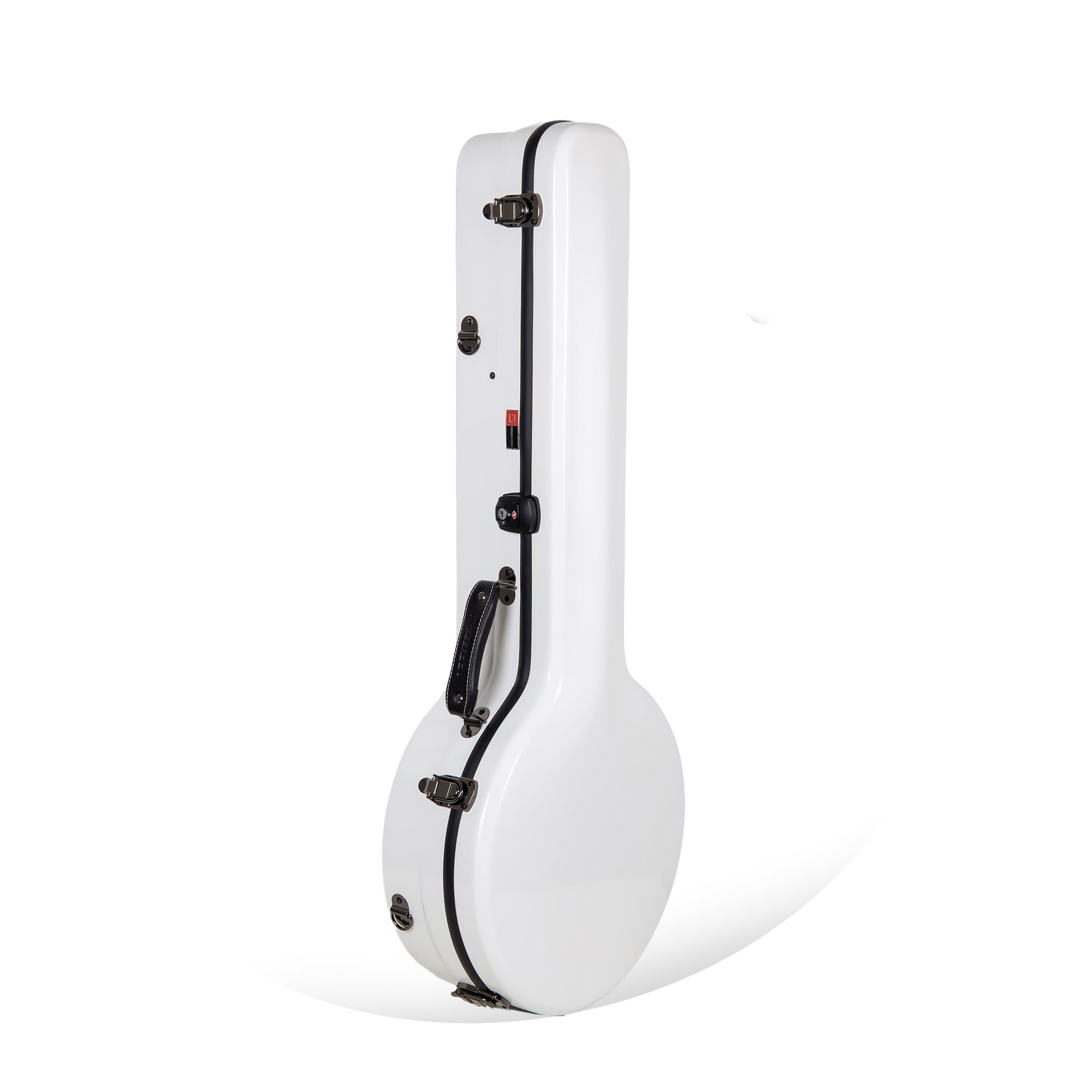 Crossrock Poly Carbon Cello Case for 4/4 Full Size | Red Matte Finish, Black Velvet Interior, Wheels, Music Pouch – Lightweight Protection Series