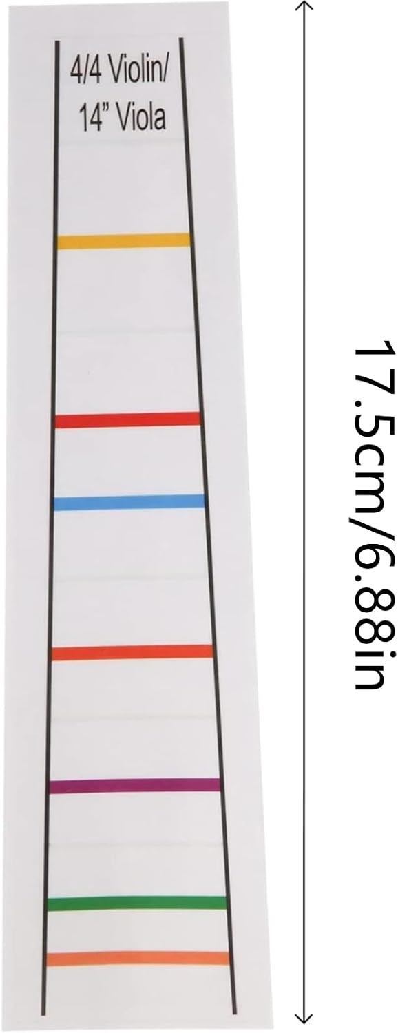 2Pcs 4/4 Violin Tape Violin Finger Guide Fretboard Sticker, Transparent | Fingerboard Marker Fiddle Learn Note Chart Tape for Violin Fingerboard
