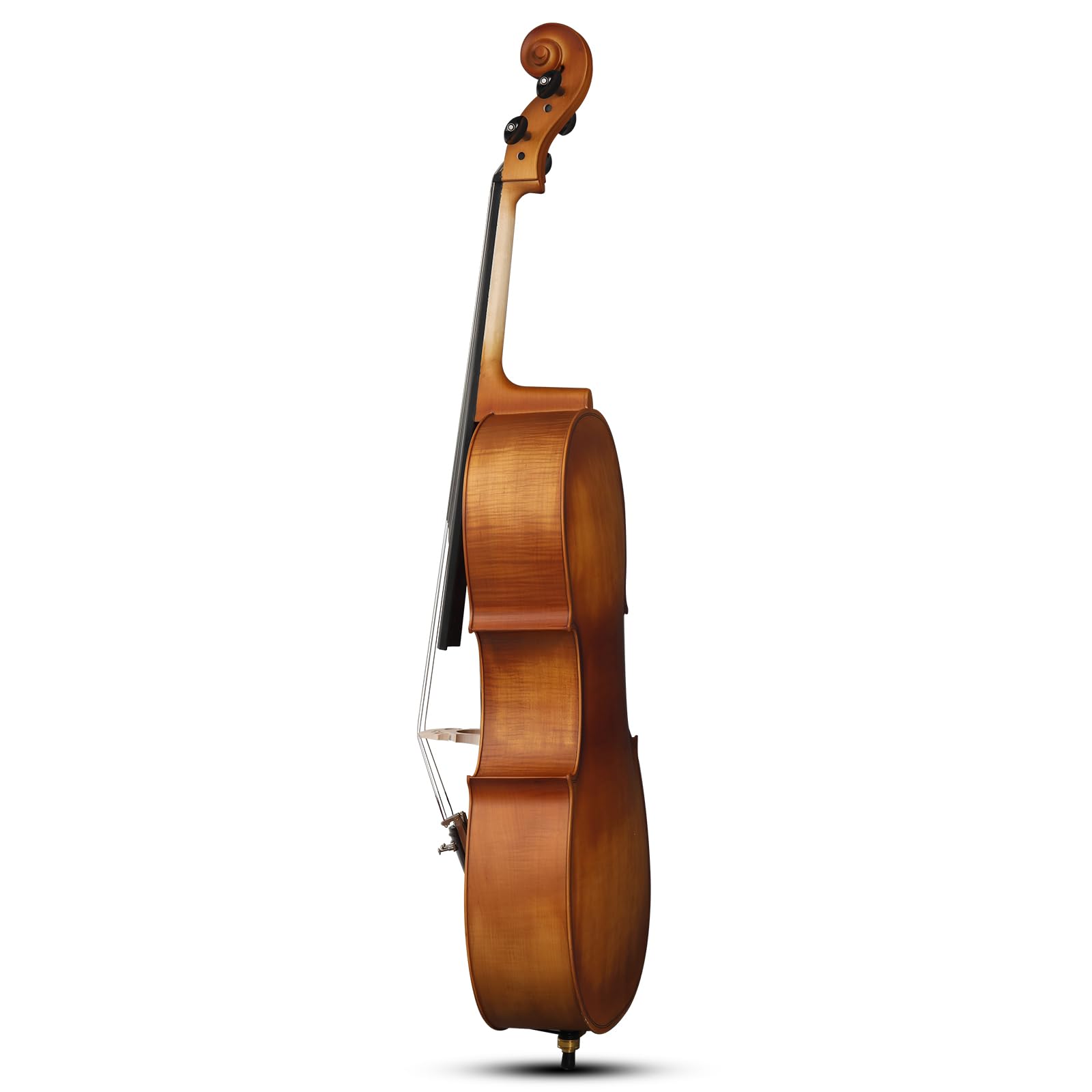 4/4 Full Size Cello Set,Professional Handmade Solid Wood Acoustic Cello with Portable Bag,Bow,Rosin,Cello Musical Instrument for Beginners & Adults (Natural)
