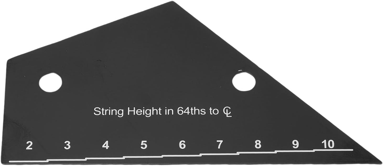 Asixxsix Guitar String Action Gauge, Stainless Steel Inch Metric 64ths Measurements Guitar Setup Tools, String Height Gauge with Pickup Height Ruler Truss Rod Neck Relief Guide for