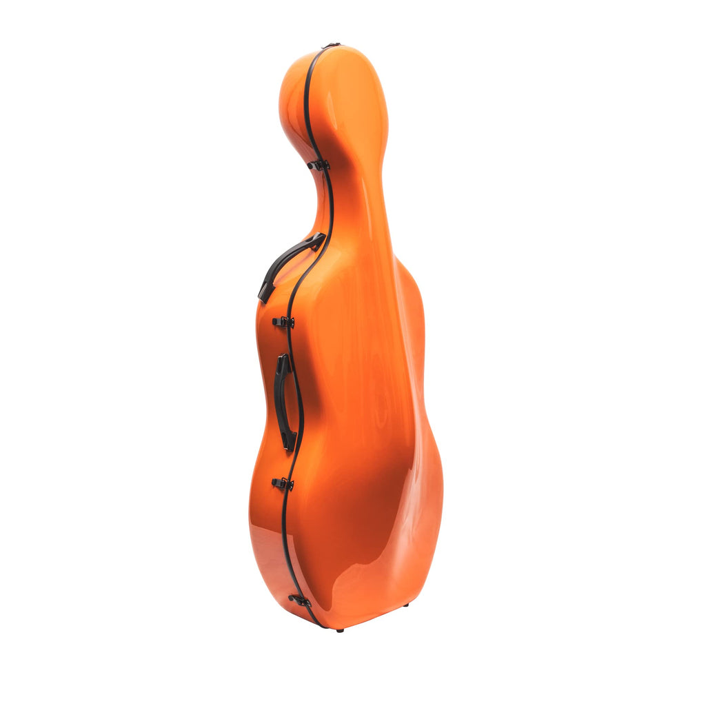 MI&VI CC-9001 Pure 100% Carbon Fiber Cello Case (Full Size) 4/4 with Wheels | Carry Straps | 8lb Lightweight | Tough Shell (3K Blue)