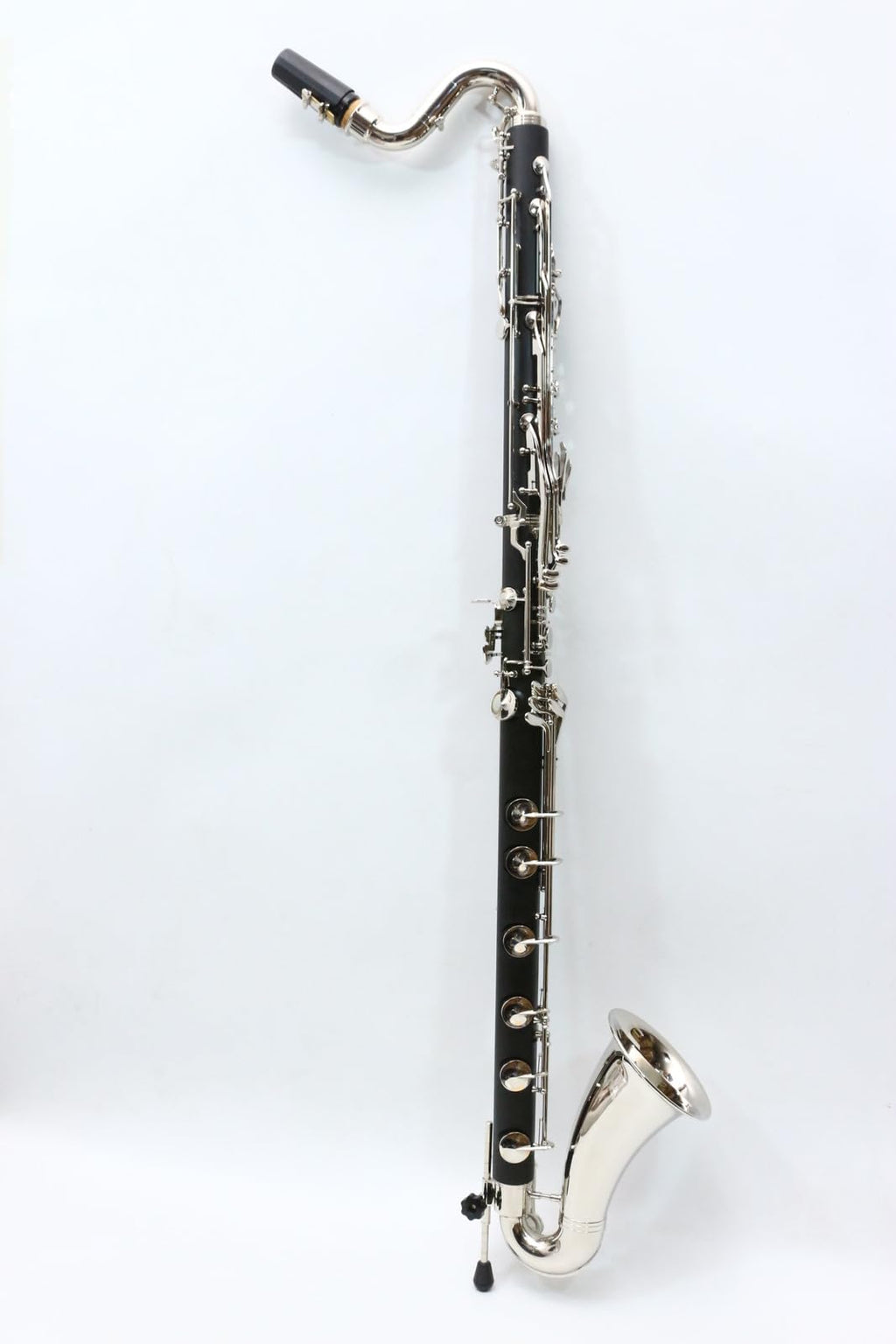 Professional Bass Clarinet Low E Bb flat Synthetic wood Body Nickel Plated Keys with Case Rich Sound Musical Instrument Student Clarinet (Low E)