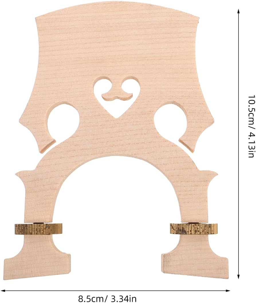 Kisangel Adjustable Maple Cello Bridge for 3/4 Cello with Low and Tall European Bridge Options Durable Instrument Accessory for School Orchestras Practice and Performance