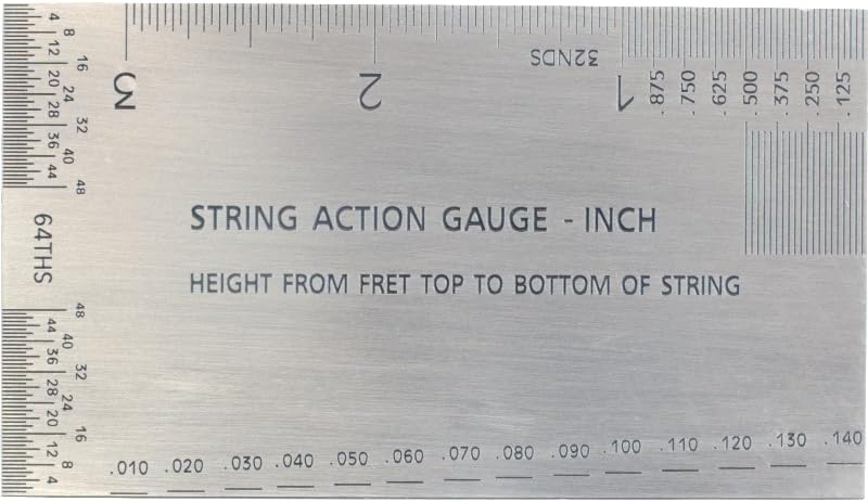 String Action Gauge - Measurement Tool, Type: Imperial (Inches)