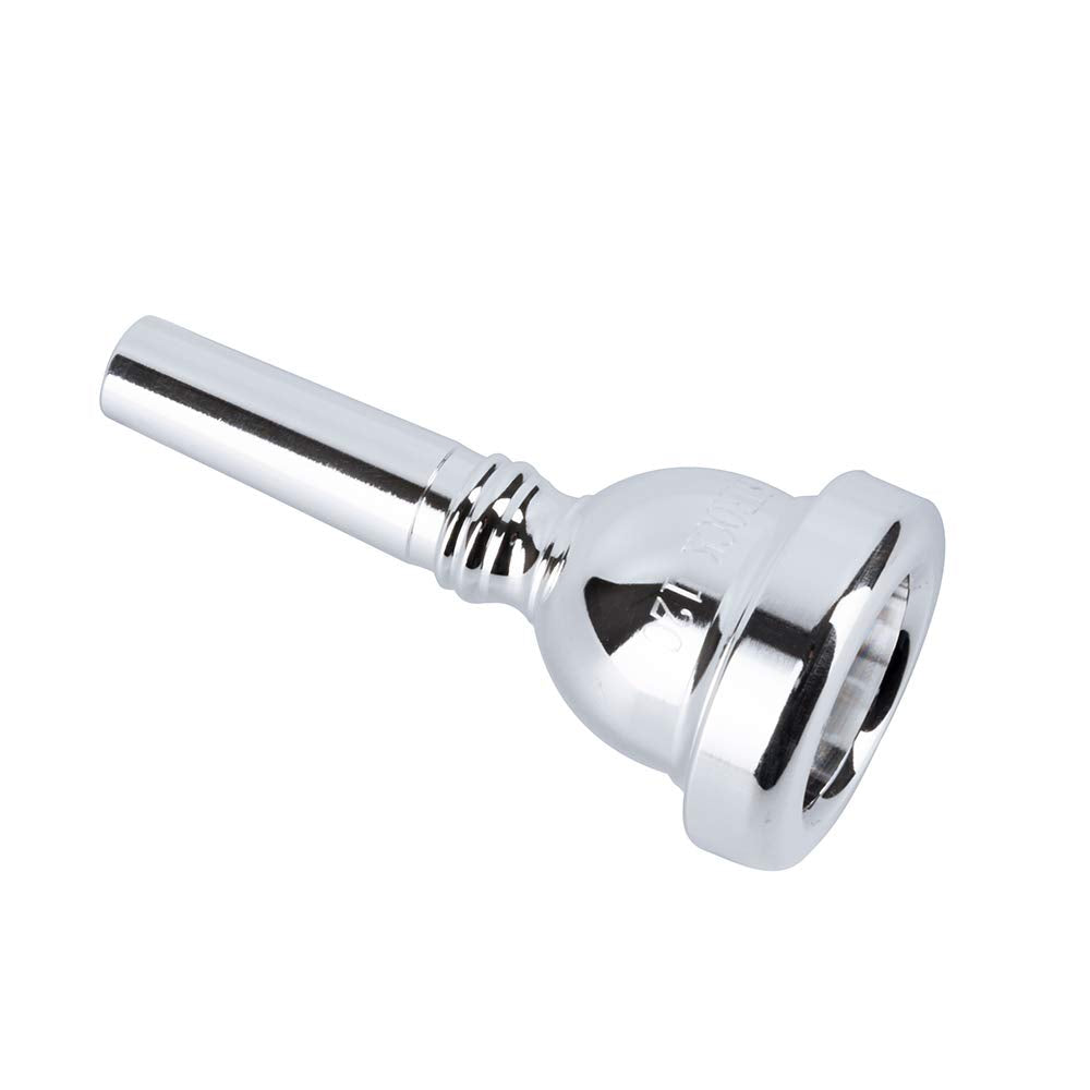 EASTROCK Trombone Mouthpiece,Silver Plated Trombone Mouthpiece Large Shank 4AL, Trombone Instrument Accessories Vacuum Packed