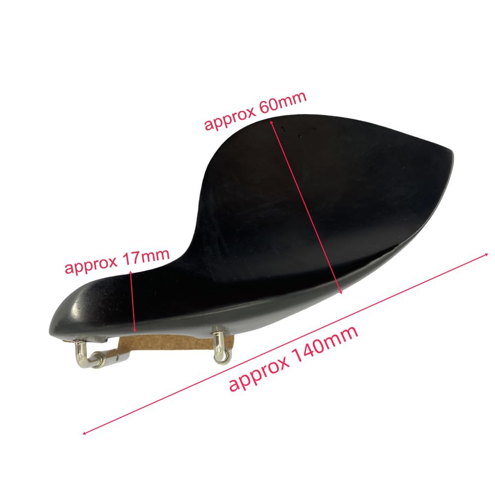 Violin Chinrest 4/4 Full size wood Chin Rest Clamp Fiddle Violin Standard Bracket, Hypoallergenic Wood Rest,Surface Smooth (black2)