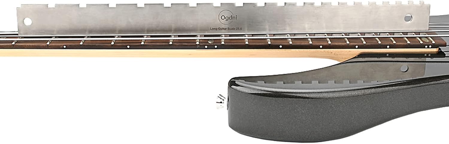 Notched Straight Edge Guitar Luthiers Tool, String Action Ruler Gauge, Fretboards Fret Rocker String Height Gauge Tools Neck Tool