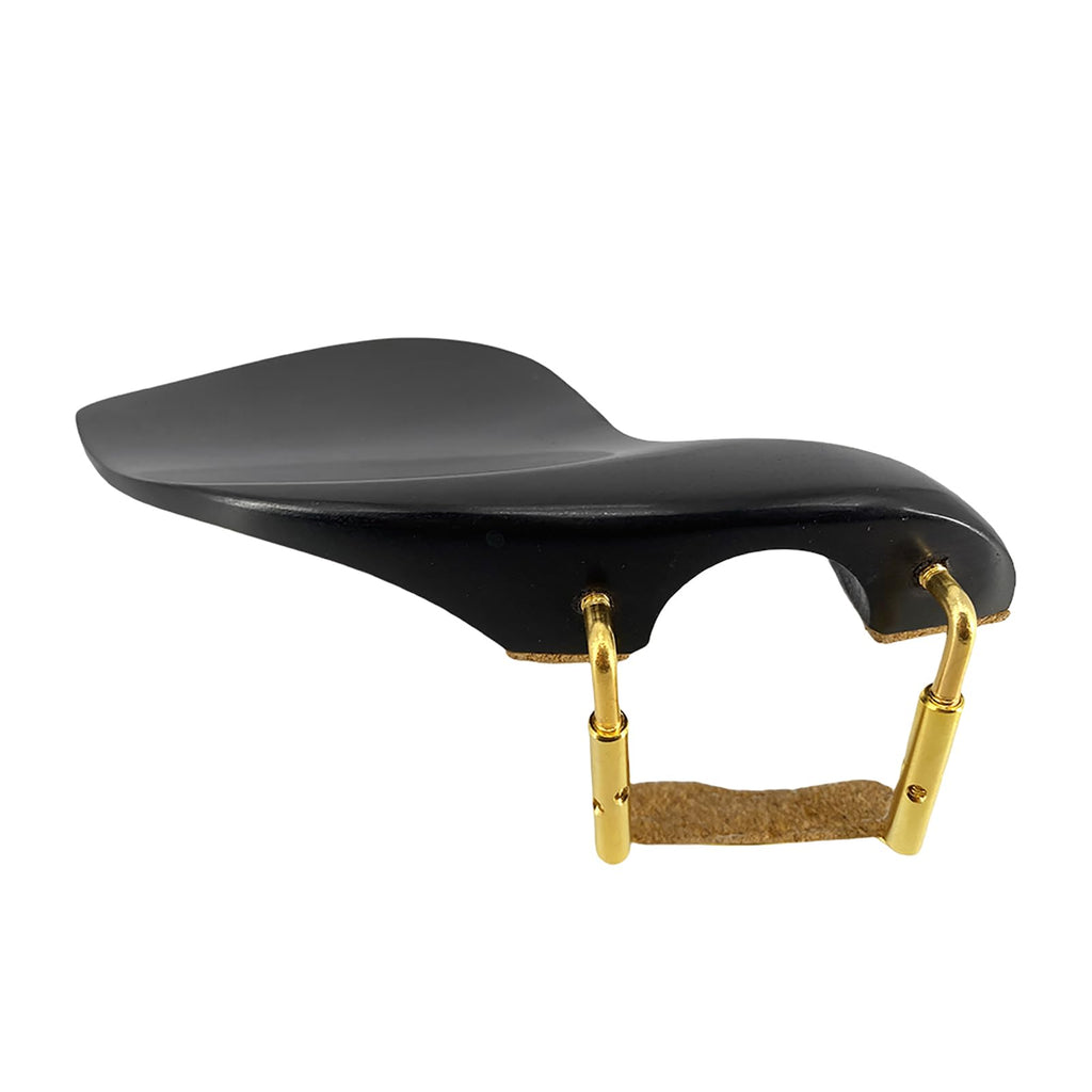 Violin Chinrest 4/4 Full size wood Chin Rest Clamp Fiddle Violin Standard Bracket, Hypoallergenic Wood Rest,Surface Smooth (black2)