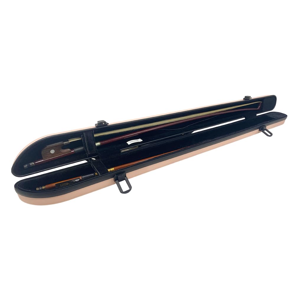 Violin Viola Cello Bow Case with Sturdy Handles,Lock Solid wood body Velvet lining Strong Light Hard (2 pcs bows)