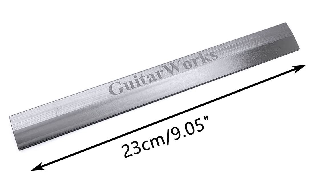 Set of 3pcs Neck Straight Edge 23cm/9.05" Length String Action Ruler Gauge String Height Gauge Fret Rocker Leveling Tool for Electric Bass and Acoustic Guitar