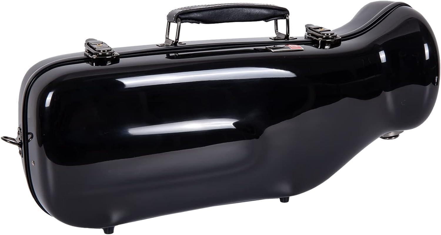 Crossrock Fiberglass Case fits for Trumpet with removable shoulder straps-Black(CRF1020TRBK)