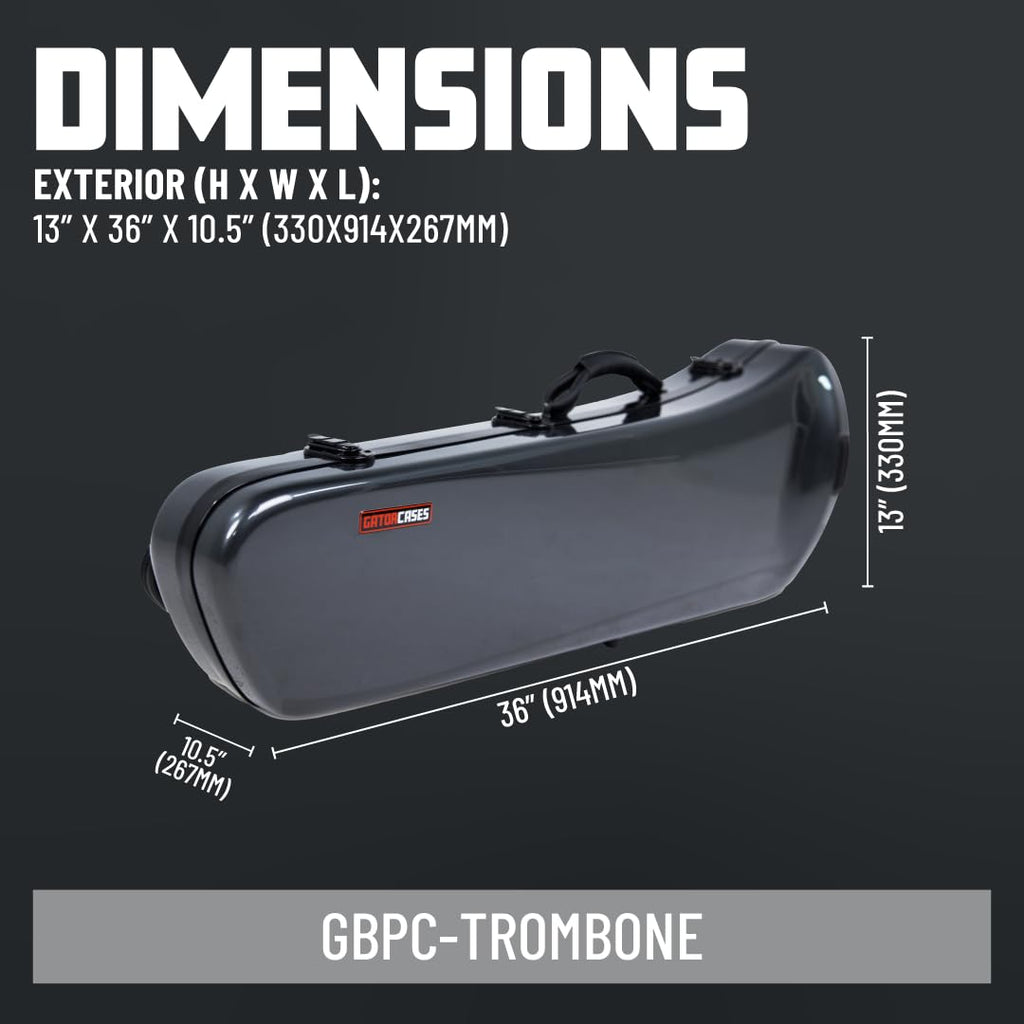 Gator Cases Presto Series Pro Case for Straight and F-Attachment Trombones, (GBPC-TROMBONE)