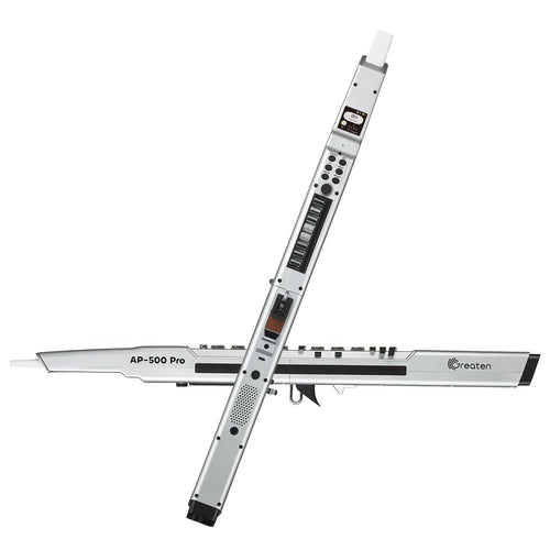 AP 500 Pro Electronic Wind Instrument with Dual Timbres, 120 Tones, Touch Bend Plate, OLED Display, Built-in OTG, Voice Control Digital Saxophone For Practice or Performance (Sliver)