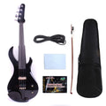 Vetimobato 16 Inch Electric Viola Set Full Size 5-String Solid Wood Practice Viola Kit with Ebony Fingerboard Include Hard Case Brazilwood Bow AUX Cable for Beginners & Adults (5 String Viola Bown)