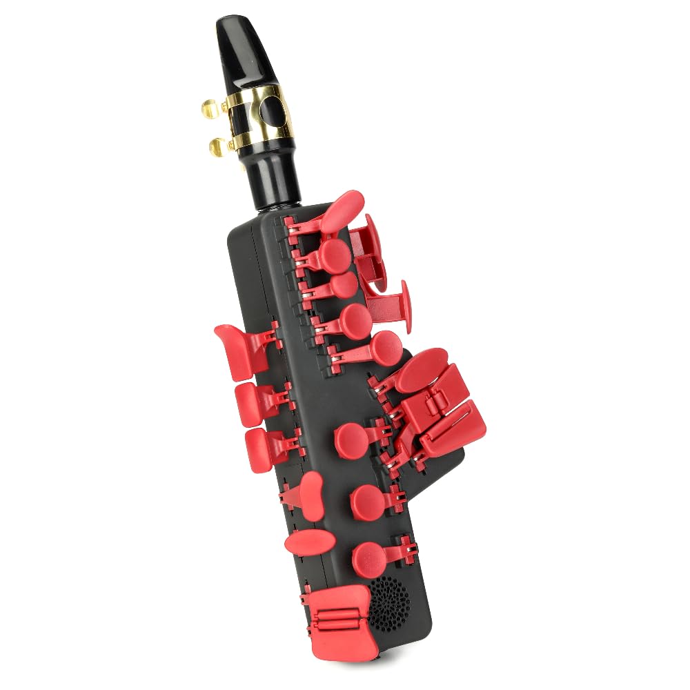Travel Sax 2 (Black) – Compact Digital Saxophone for Silent Practice Anywhere | Lightweight Electronic Sax with Real Alto Mouthpiece, Built-in Speaker, Bluetooth MIDI/Audio, USB-C, 70+ Internal
