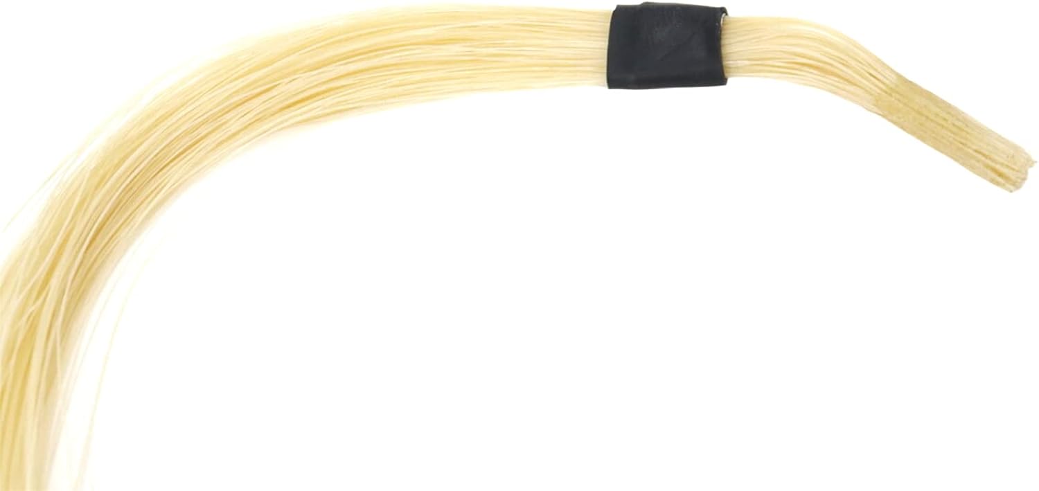 2.6Ft Length Natural Horsetail Bow Replacement Hair for Violin Viola Cello Chinese Erhu or Other Stringed Instruments