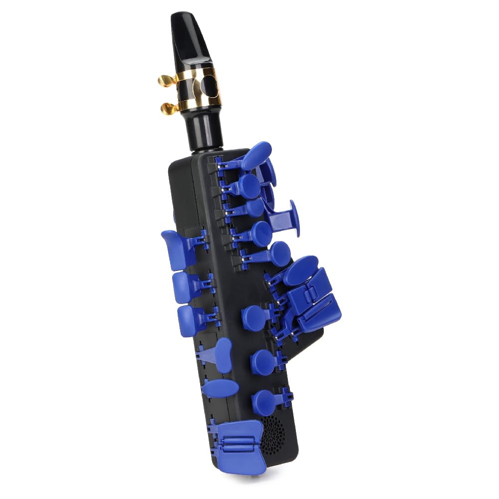 Travel Sax 2 (Black) – Compact Digital Saxophone for Silent Practice Anywhere | Lightweight Electronic Sax with Real Alto Mouthpiece, Built-in Speaker, Bluetooth MIDI/Audio, USB-C, 70+ Internal