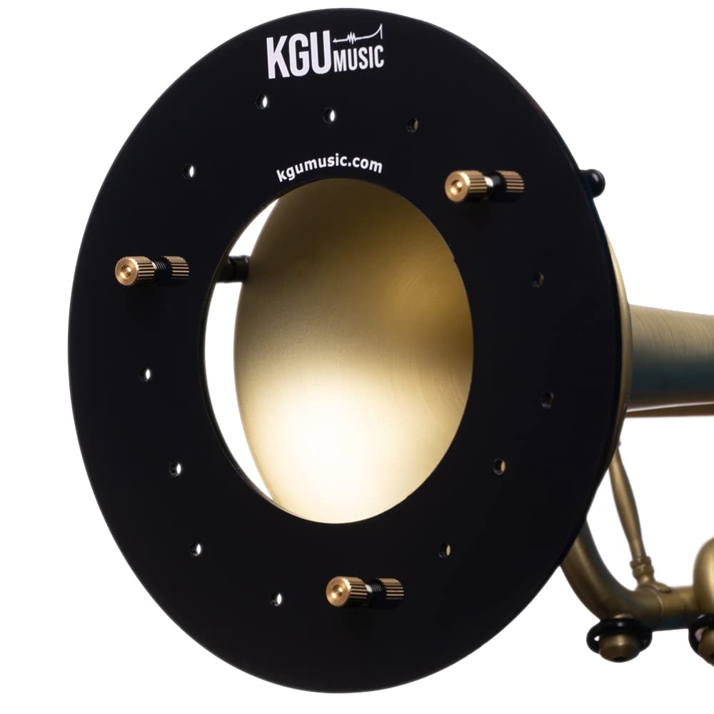 Deflector for Trumpet by KGU Music. Trumpet sound reflector, trumpet mirror, acrylic deflector, acoustic shield for redirecting sound (Trumpet, clear)