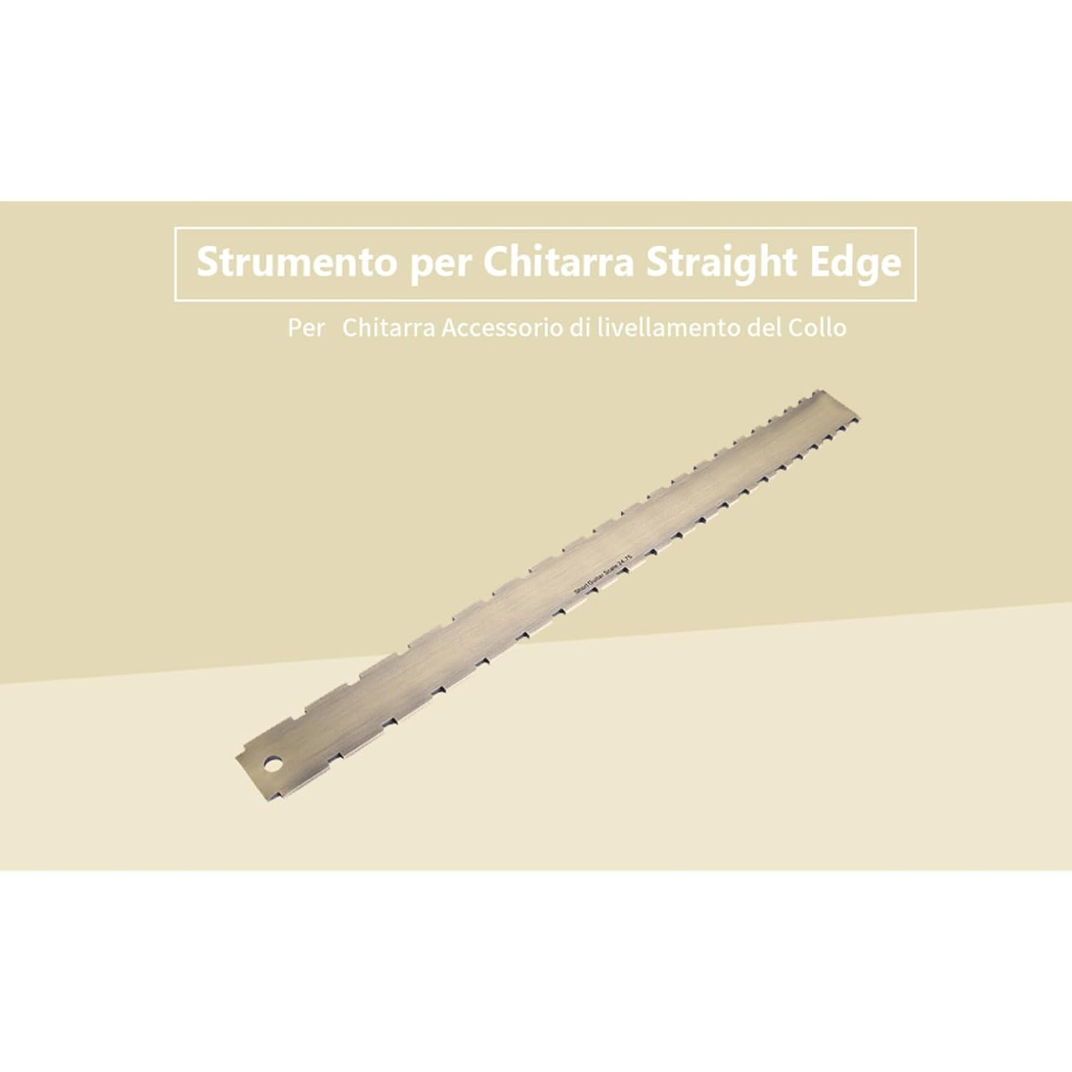 flexman Notched Straight Edge Guitar Luthiers Tool, Dual Scale String Action Ruler Gauge, Fret Rocker String Height Gauge for Guitars Neck Leveling