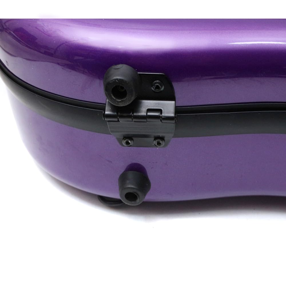 Vetimobato Dazzling Hard Shell Violin Case 4/4 Full Size Strong Light Flight Carbon Fiber Violin Box with Straps Travel Violin Case (Multicolored)