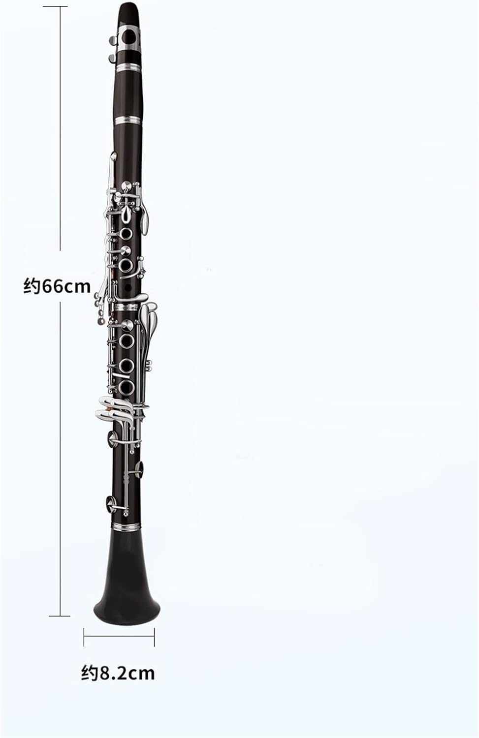 Ebony clarinet 17 keys B flat double two section adjustment instrument for beginners to play and examination Clarinet