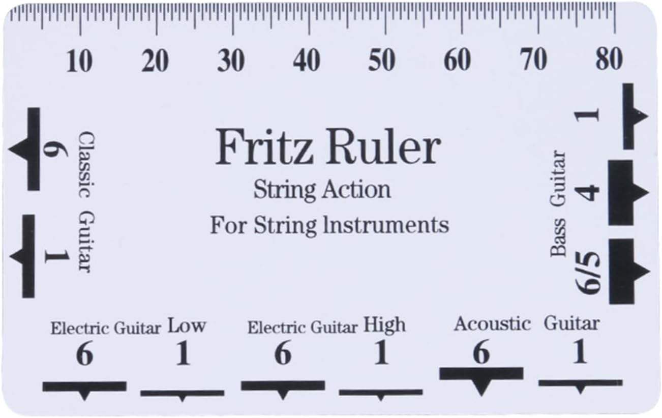 Guitar String Action Gauge Ruler, Guitar Height Gauge, Set Up Repairing Luthier Tool for, Ukulele, Banjos String Action Ruler