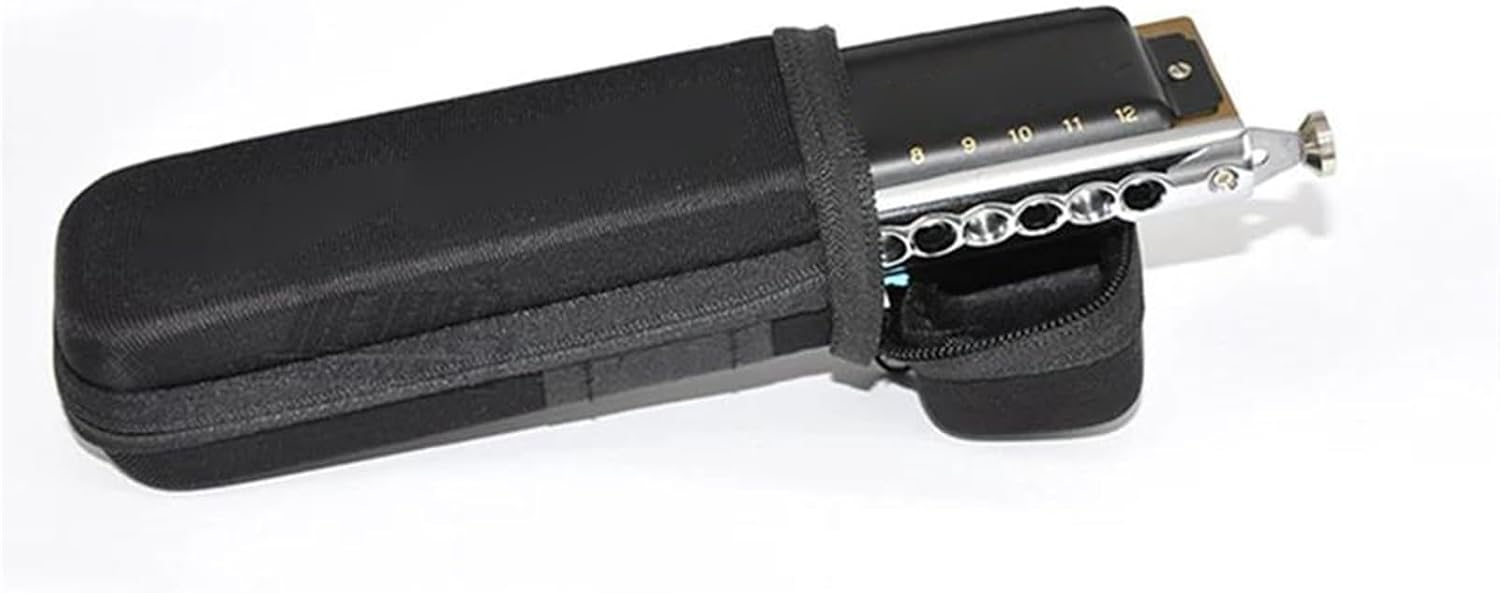 Chromatic Harmonica 12 Hole C Key Black Professional Mouth Organ Wind Musical Instrument Adult Beginners Harmonica Professional