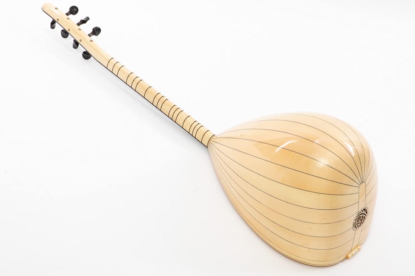 Turkish Short Neck Baglama Saz made of Maple Wood, Cedar Top, With Soft case, free Extra strings & Picks Mizrab