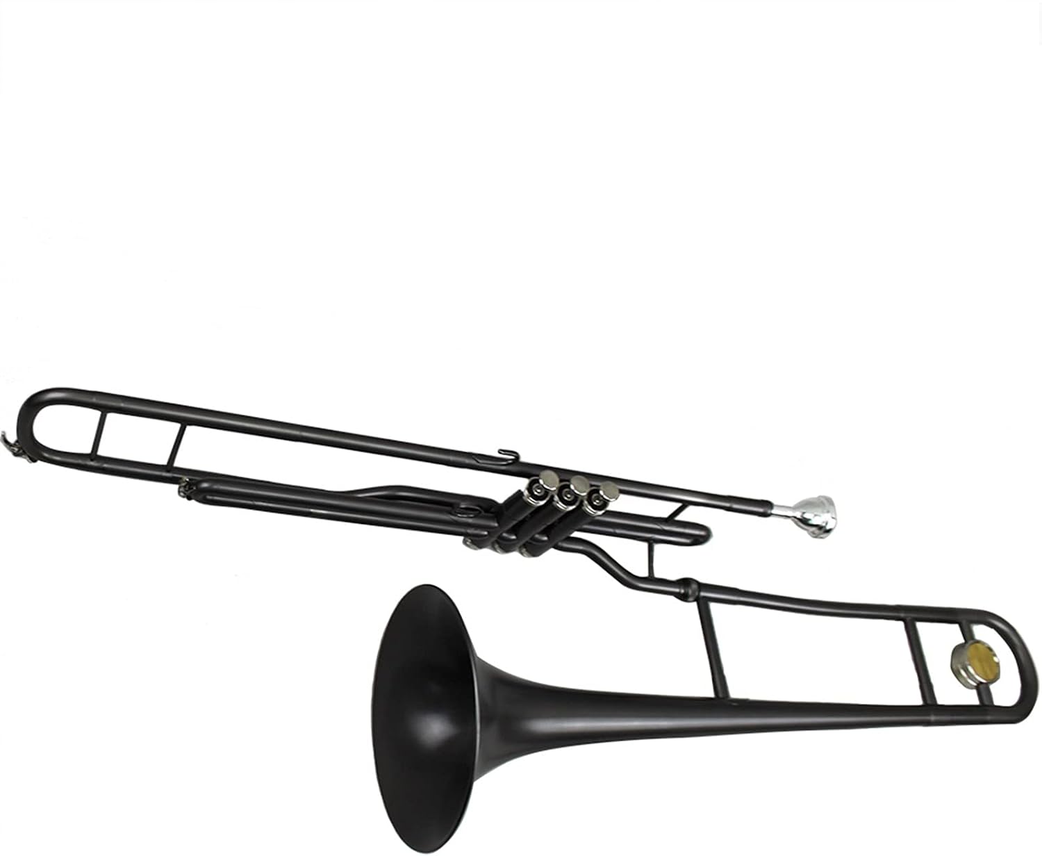 Standard Trombone, Matt Black Nickel, C Key Piston Valves, Brass Body, Trombone Valve