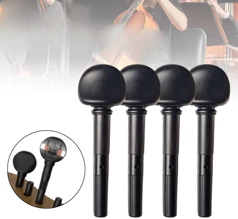Geared Cello Peg Set Finetune Machine Heads for 4/4 & 3/4 Acoustic or Electric Cello – Smooth Tuning Pegs with Precision Gear Fit for Pegbox Installation, Stable Pitch Control, Luthier Upgrade Parts