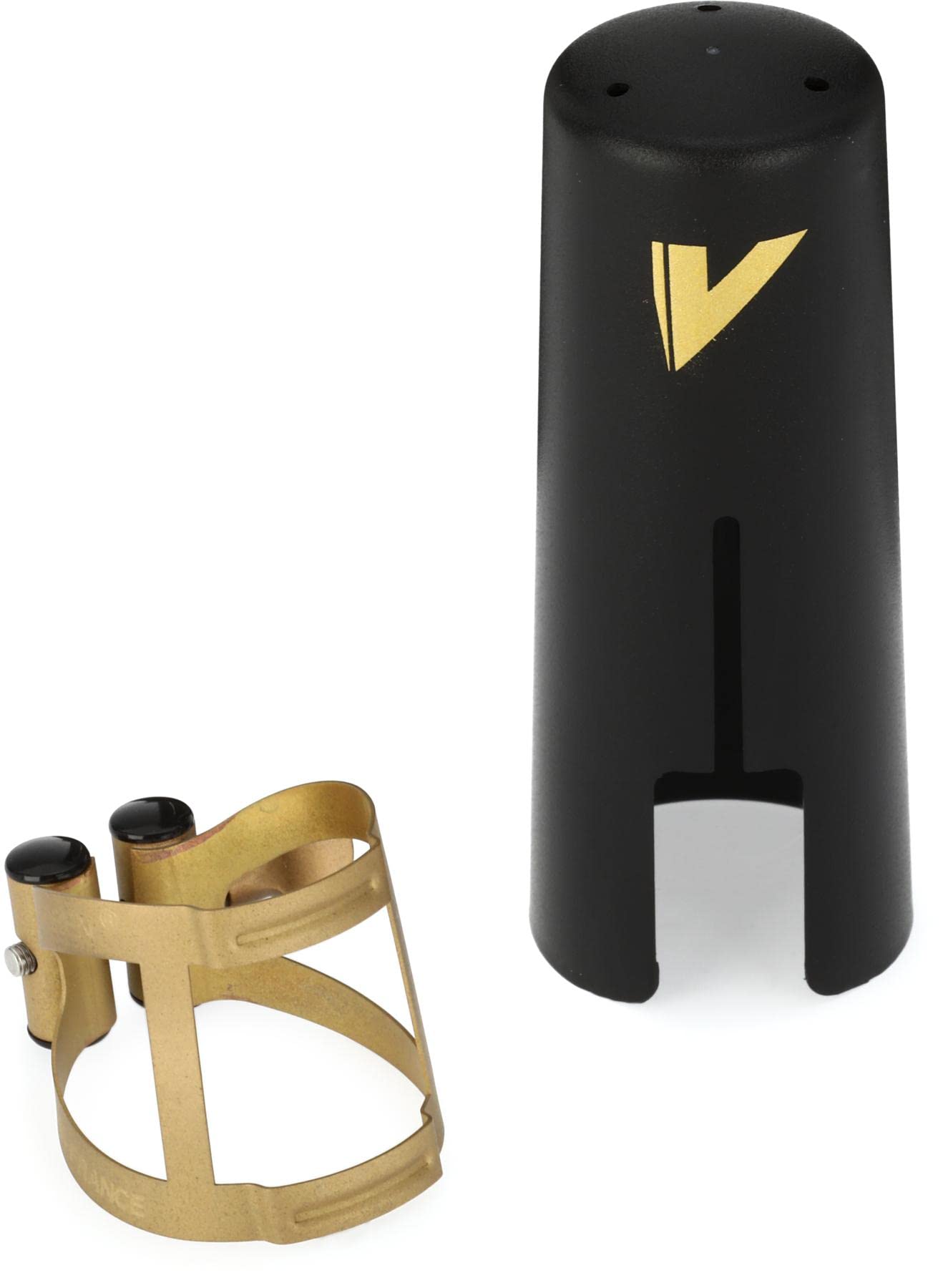 Vandoren LC58DP M/O Ligature and Plastic Cap for Tenor Saxophone; Gilded Finish