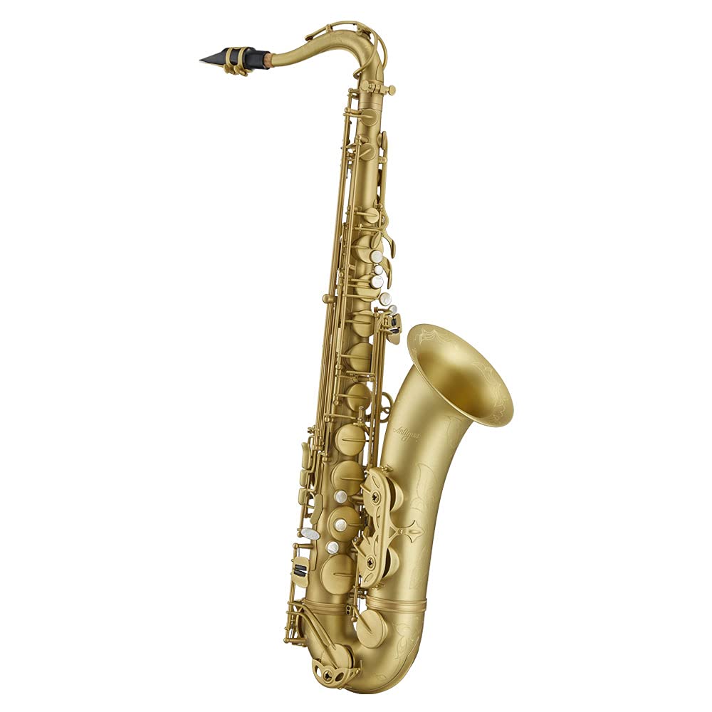 Antigua Winds PowerBell Professional Bb Tenor Saxophone(Yellow brass with lacquered finish/enlarged bell/new neck design/ergonomic design/hand engraving/ABS case)/WRTS4248LQ
