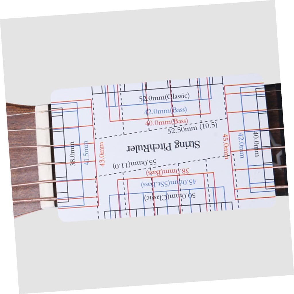2Pcs String Action Gauge Ruler Measurement Tool for Electric Acoustic and Bass Guitars Includes and Rulers for Precise String Height