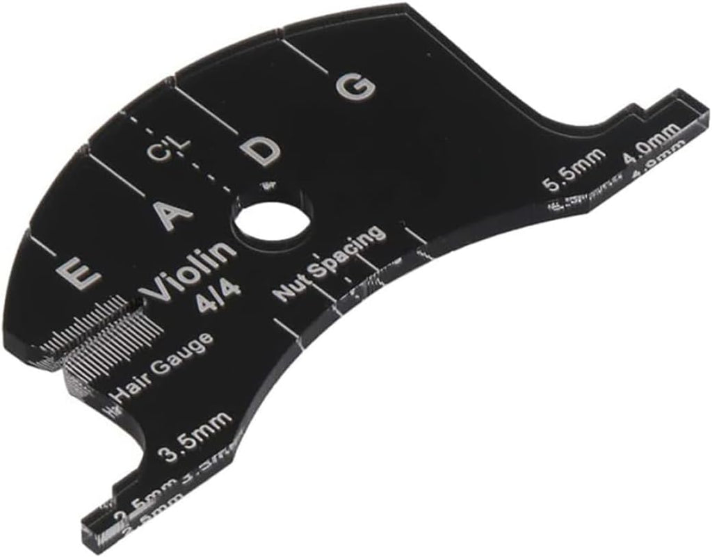4/4 Violin Bridge Fingerboard Scraper Carbon Fiber Black Multifunctional Template Repair Reference Tool..