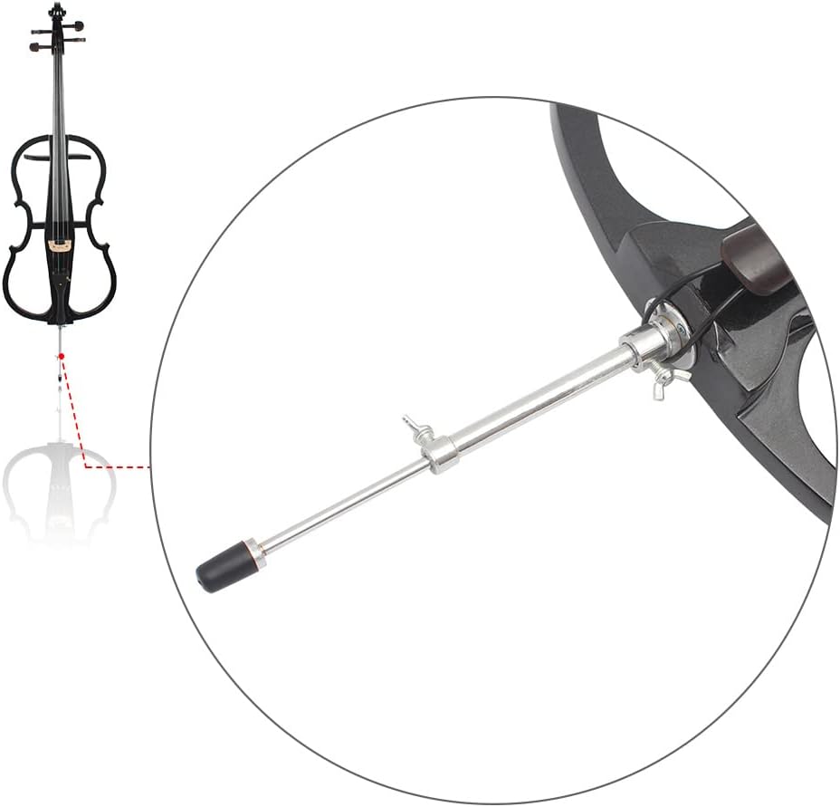 4/4 Solid Wood Electric Cello Violoncello Ebony Fittings Style 1 Tuner Headphone Gig Bag