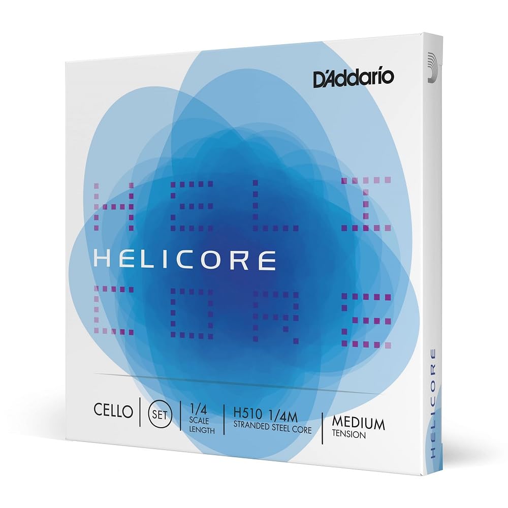 D'Addario Helicore Cello String Set, 1/8 Scale, Medium Tension