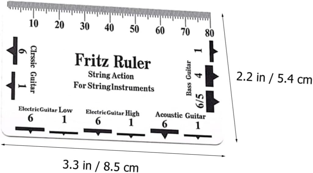 Professional Guitar String Action Gauge String Pitch Ruler Guitar Accessories Plastic for Tuning