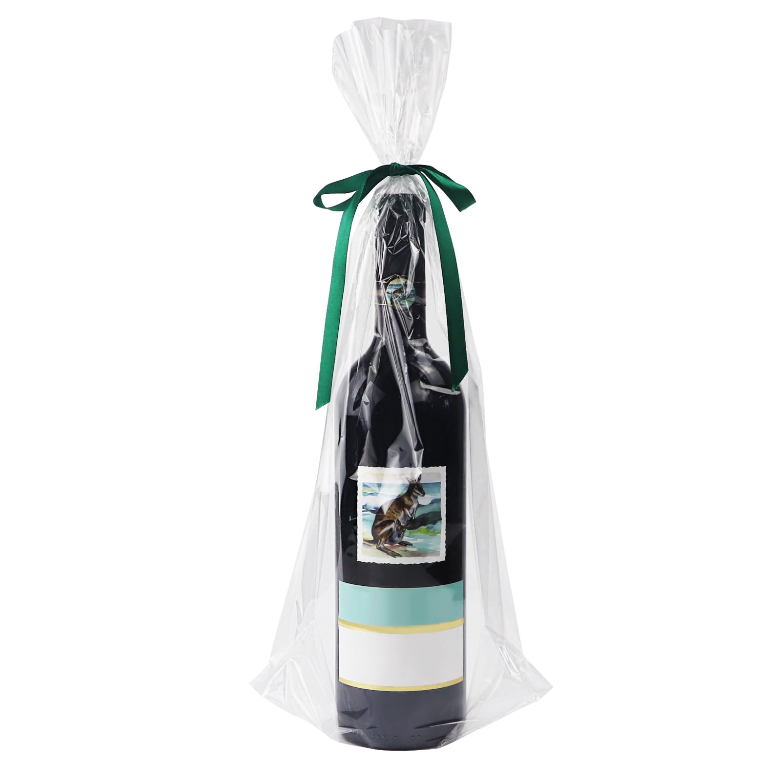 Morepack Large Cello/Cellophane Bags,30x 40 Inches Clear Basket Bags OPP Plastic Cellophane Wrap for Gift Baskets Packaging 20 Pieces (No Bow or Ribbon Included)
