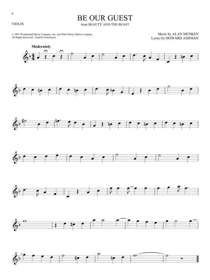 101 Disney Songs for Violin | Easy to Intermediate Sheet Music and Songbook for Kids and Adults | Disney Movie Soundtracks and Classics for Solo |Fun Music Book for Learning Practice and Performance