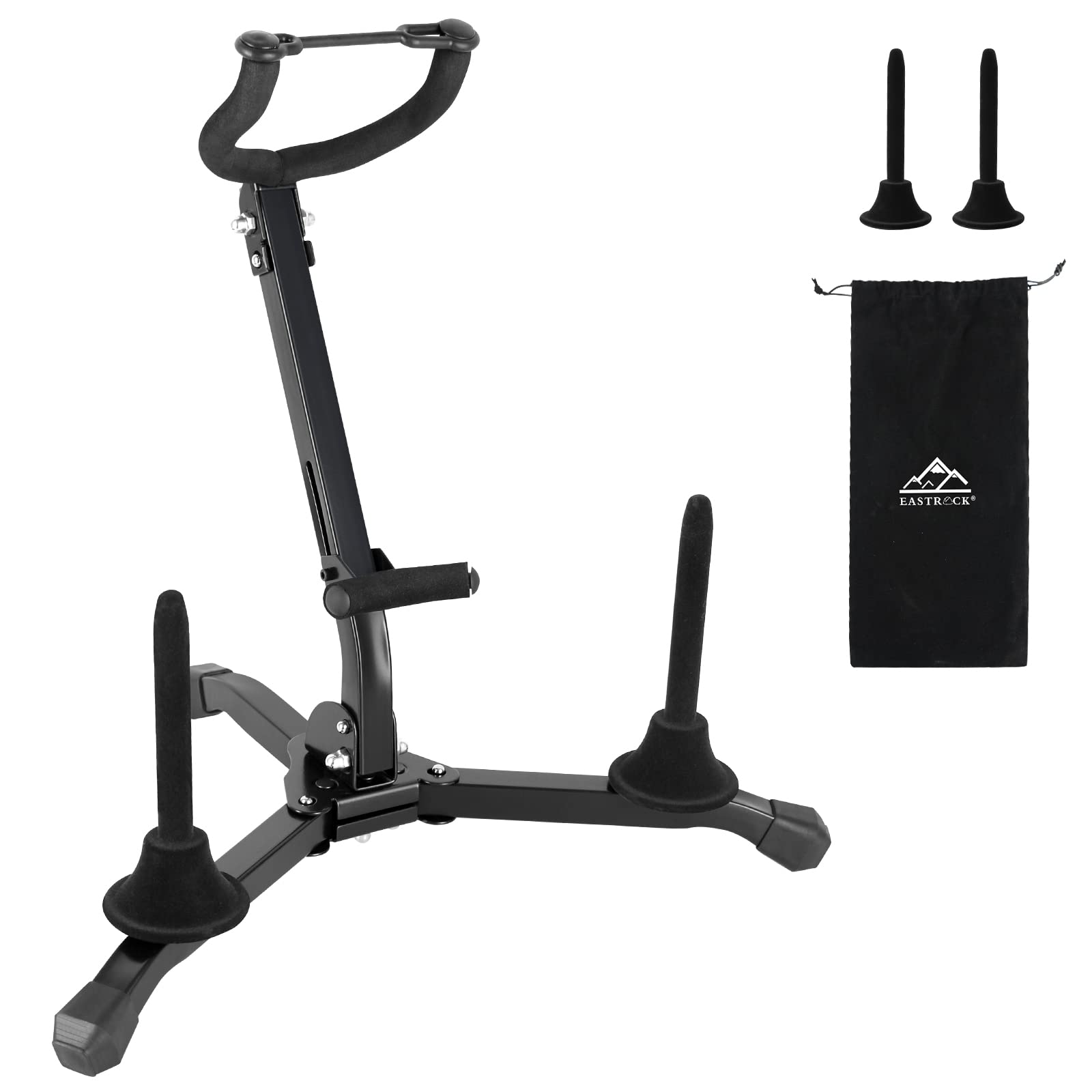 EASTROCK Alto&Tenor Saxophone Wall Stand Saxophone Wall Mount Saxophone Holder Rack (Saxophone Wall Stand), Black
