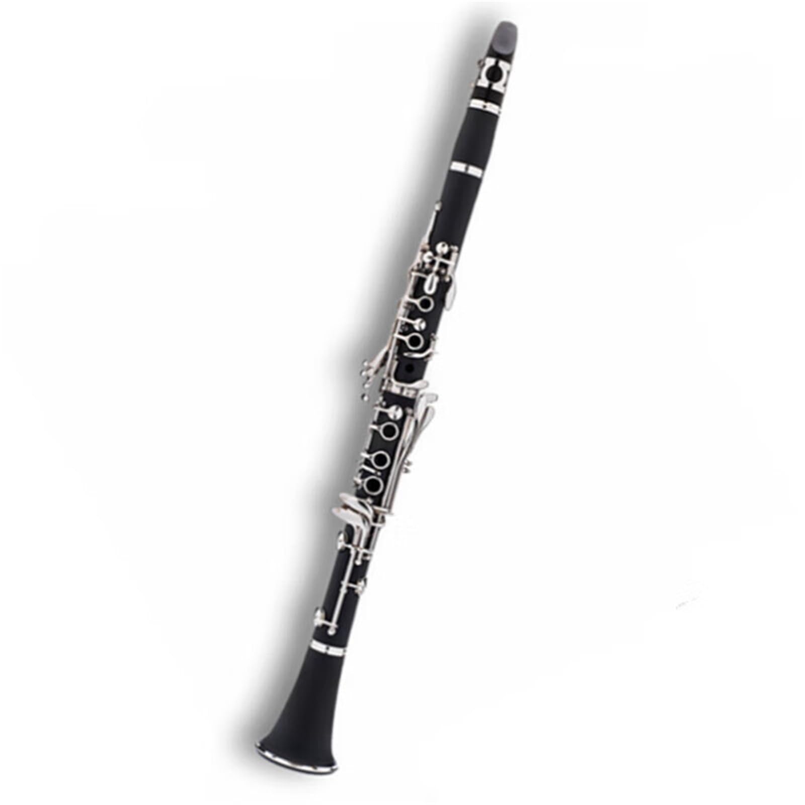 Clarinet B Flat Ebony Bakelite Instrument Adult Beginner Silver Plated Clarinet Instrument(3)