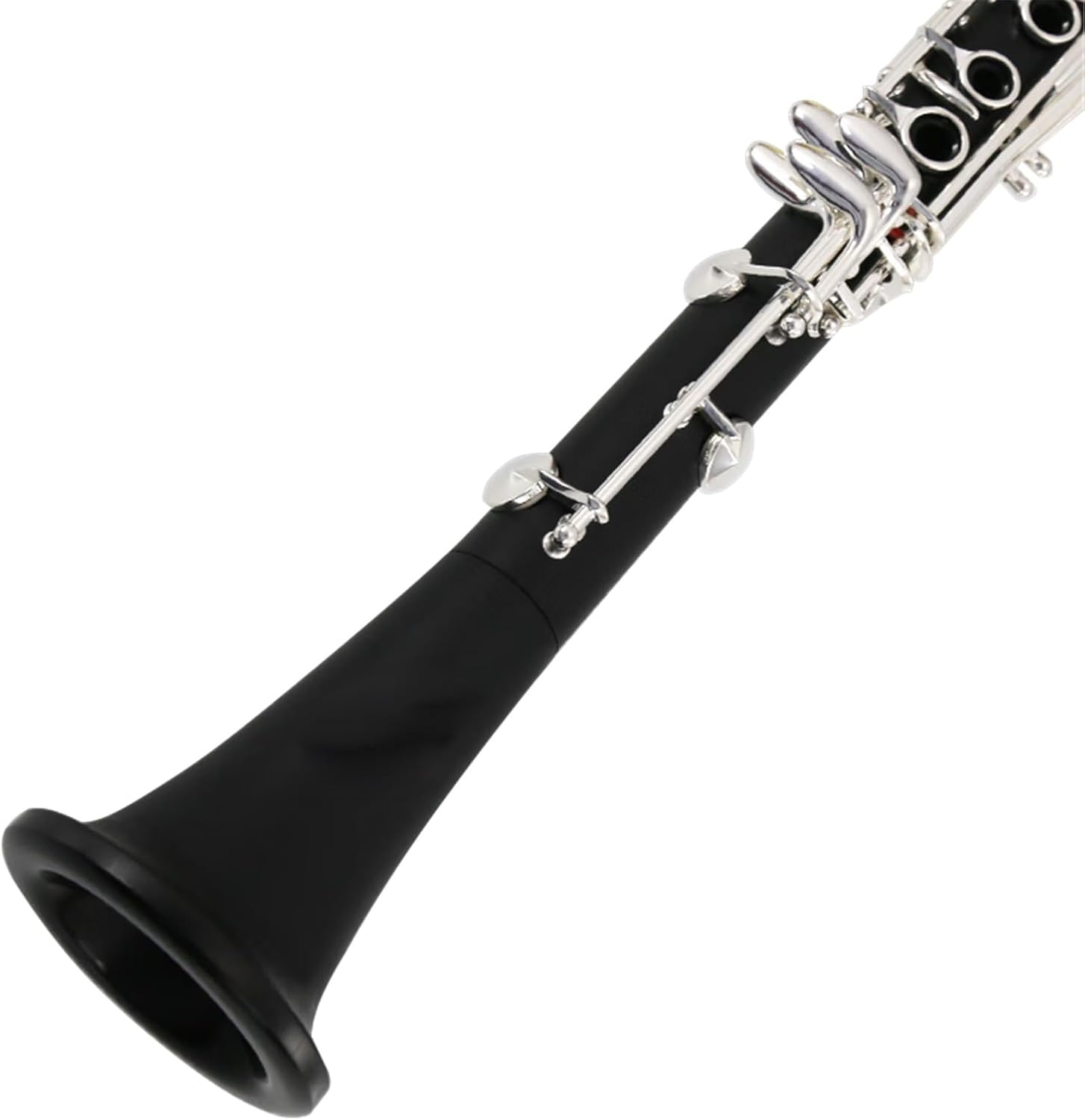 Clarinet Classic Beginner Instrument Silver Plated Keys B Flat Synthetic Wood Clarinet Instrument