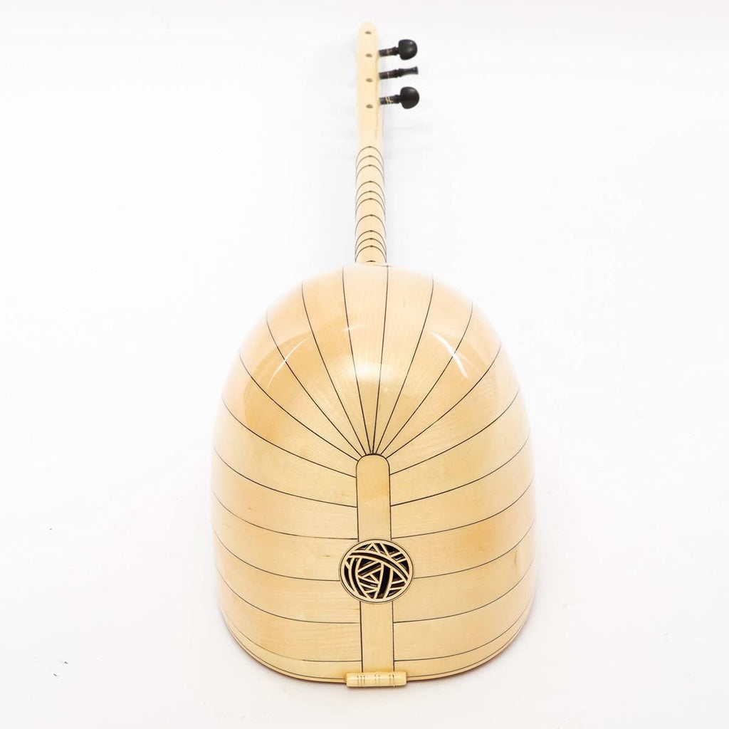 Turkish Short Neck Baglama Saz made of Maple Wood, Cedar Top, With Soft case, free Extra strings & Picks Mizrab