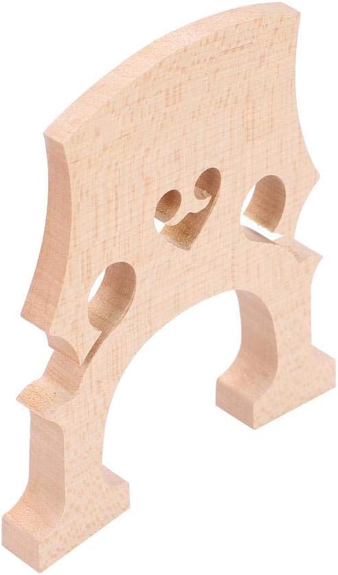 Alomejor Maple Cello Bridge, Wood Color, 4/4 and 3/4 Size, Easy Install, Improves Sound Quality, Cello Accessory