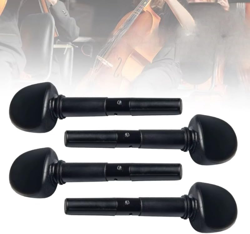 Geared Cello Peg Set Finetune Machine Heads for 4/4 & 3/4 Acoustic or Electric Cello – Smooth Tuning Pegs with Precision Gear Fit for Pegbox Installation, Stable Pitch Control, Luthier Upgrade Parts