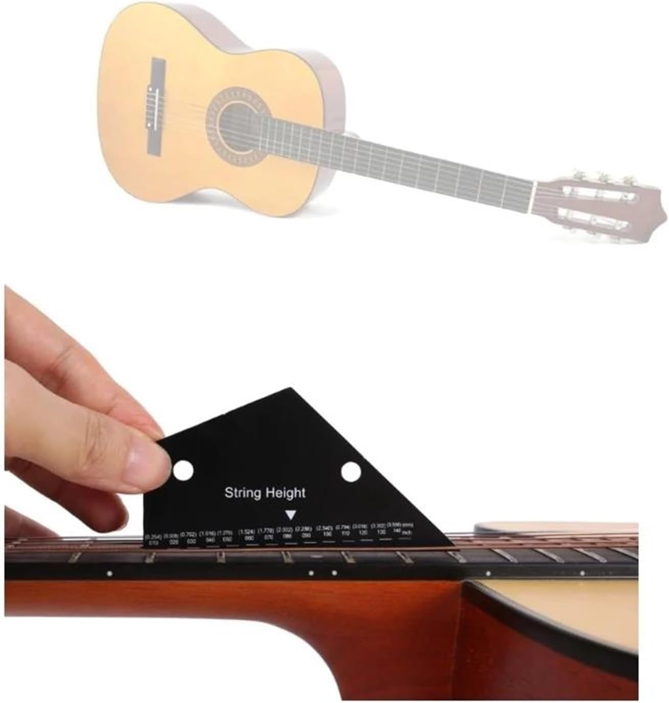 Guitar Making Tools Guitar String Height Ruler String Action Gauge Ruler Guitar Repairing Tool For Guitar Ukulele Bass Banjos Mandolin